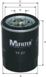 Фільтр оливний M-FILTER MFILTER TF27