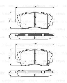 Гальмівні колодки, дискові 0 986 494 688 BOSCH 0986494688