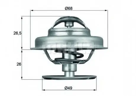 Фото запчасти Термостат LANCIA; PEUGEOT; RENAULT (Mahle) MAHLE MAHLE\KNECHT TX 62 89 Термостат LANCIA; PEUGEOT; RENAULT (Mahle) MAHLE MAHLE\KNECHT TX 62 89