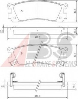 Колодка торм. MAZDA MPV/XEDOS 9 задн. (ABS) A.B.S. A.B.S. 36930