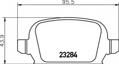 OPEL Колодки тормозные задние CORSA 01- MINTEX MDB2168 (фото 1)
