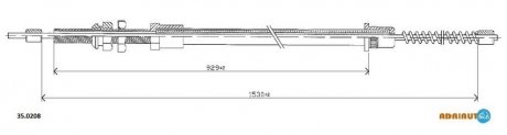 Трос остановочных тормозов ADRIAUTO 35.0208