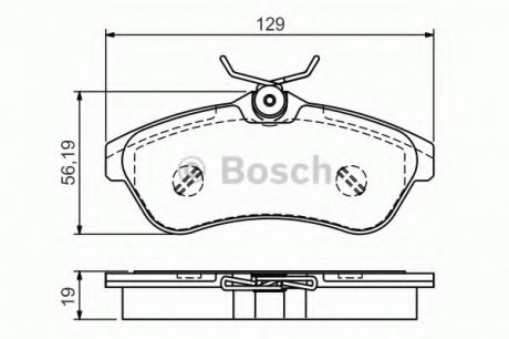 Тормозные колодки перед. CITROEN C2/3 BOSCH 0986495064 (фото 1)