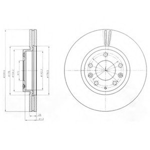 MAZDA Тормозной диск передн. Mazda 6 07- DELPHI BG4255 (фото 1)