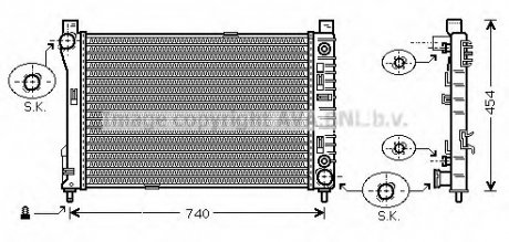Радиатор W203(C) MT/AT +/-AC 00-02 COOLING AVA MSA2286