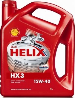 Масло моторное Helix HX3 15W-40 (4 л) SHELL 550039926 (фото 1)