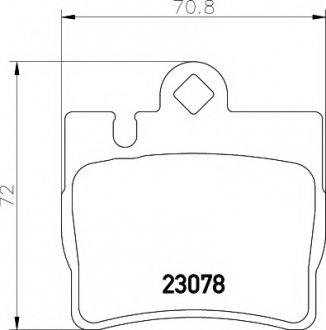 Тормозные колодки задние DB W220 98-05 MINTEX MDB2071 (фото 1)