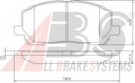 Колодка гальм. LEXUS RX 300 передн. (ABS) A.B.S. A.B.S. 37260