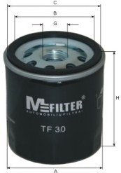 Фільтр оливний MFILTER TF30 (фото 1)