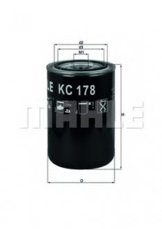 Фільтр паливний Daf 95XF/85CF 97- / MAHLE\KNECHT KC178 (фото 1)