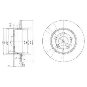 Гальмівний диск DELPHI BG2738