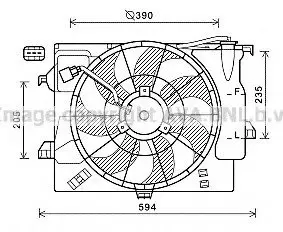Диффузор HYUN ACCENT 11- COOLING AVA HY7546