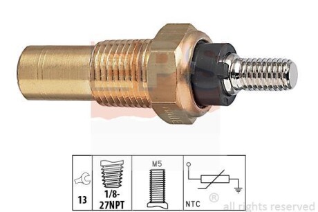 Датчик температуры охлаждающей жидкости EPS 1.830.082