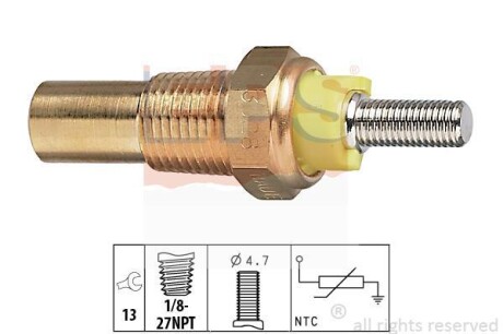 Датчик температуры охлаждающей жидкости EPS 1.830.028