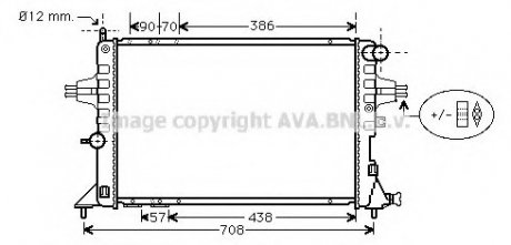 Радіатор 1.7TD [OE. 1300198 - 09119484] AVA OLA 2252