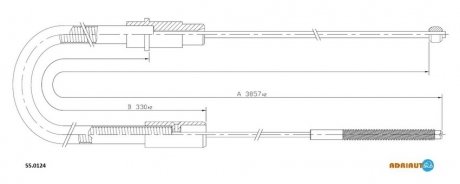 VW Трос сцепления T3 79-82 ADRIAUTO 55.0124