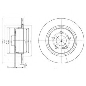 DB Диск тормозной задн.W204 07- DELPHI BG4153 (фото 1)