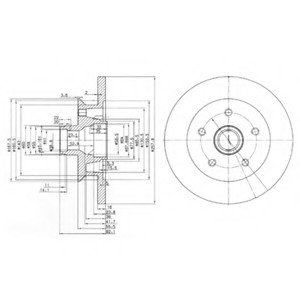 Гальмівний диск DELPHI BG2468