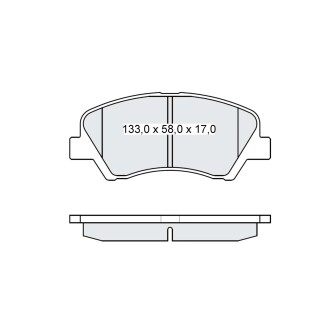 Колодки гальмівні дискові, комплект DAFMI D273E