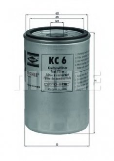 Фильтр топливный FILTERS MAHLE\KNECHT KC6 (фото 1)