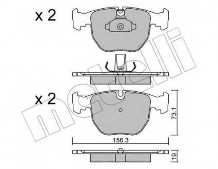 Комплект гальмівних колодок з 4 шт. дисків METELLI 22-0559-0 (фото 1)