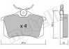 Комплект гальмівних колодок з 4 шт. дисків METELLI 22-0100-0 (фото 1)