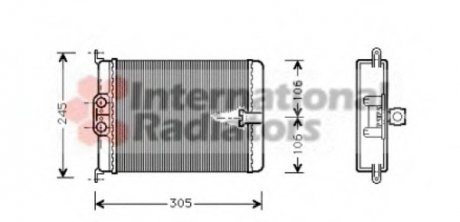 Радіатор обігрівача MERCEDES S-CLASS W 140 (91-) (вир-во) VAN WEZEL 30006187 (фото 1)