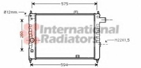 Радиатор охлаждения ASCONA C/KAD D MT 81-88 VAN WEZEL 37002055 (фото 1)