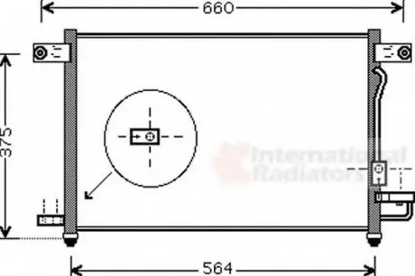 Конденсор кондиционера AVEO/KALOS 12i MT 02-08 VAN WEZEL 81005049