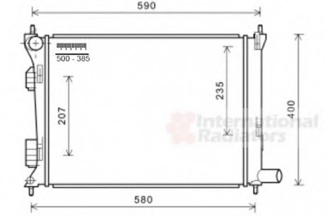 Радіатор охолодження RIO/ACCENT MT 11- VAN WEZEL 82002277