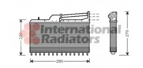Радіатор опалювача HEATER BMW518-535 E34 87- VAN WEZEL 06006029