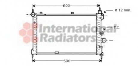 Радиатор KADETT E15TD/ASTRA F 17TD VAN WEZEL 37002127