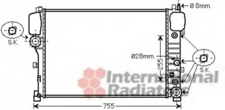 Радіатор MBW221 S-Cl AT 05- VAN WEZEL 30002447