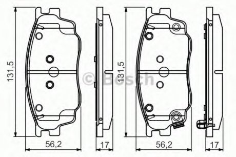 Колодки тормозные дисковые BOSCH 0986495087 (фото 1)