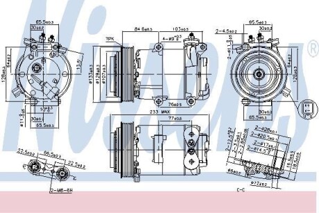 Компрессор FORD TRANSIT (TT9) (06-) 2.4 TDCI NISSENS 89569