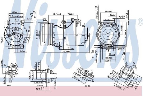 Компрессор FORD FOCUS II (CAP, CB4) (04-) 2.0 TDCi NISSENS 890090