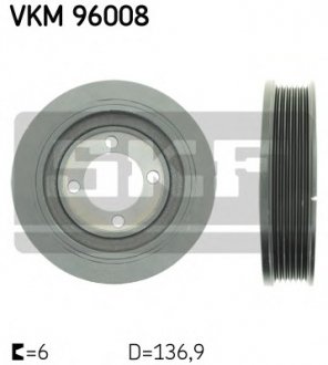 Ремінний шків, колінчастий вал SKF VKM 96008 (фото 1)