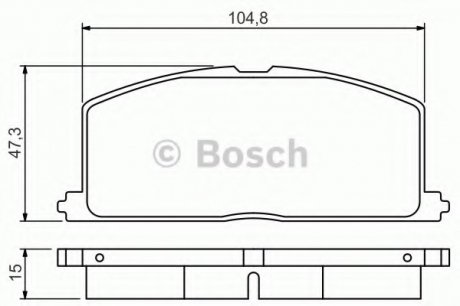 Гальмівні колодки дискові TOYOTA Celica/Corolla/Corona/Camri/Starlet \'\'F \'\'83-03 PR2 BOSCH 0986495234 (фото 1)