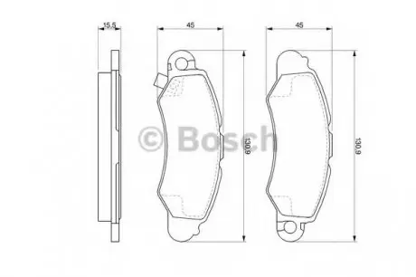 Гальмівні колодки, дискові 0 986 424 804 BOSCH 0986424804