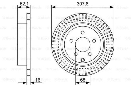 Тормозной диск INFINITI/NISSAN FX/M/Q70/Q50/JX/QX60/QX70/FX35/Murano/Pathfinder 'R'3,5-4,508- BOSCH 0986479W11