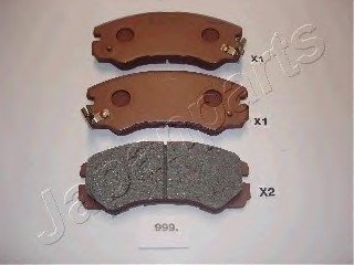 Колодки тормозные дисковые ISUZU перед. TROOPER 91 JAPAN PARTS JAPANPARTS PA-999AF