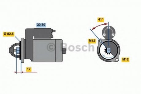 Стартер BOSCH 0 986 021 210