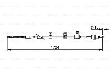 Тормозной трос HYUNDAI/KIS ix35/Sportage \'\'RR BOSCH 1987482619