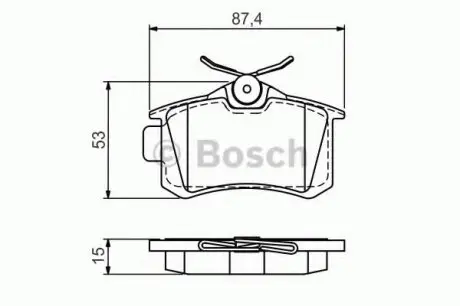 Гальмівні колодки дискові, к-кт. 0 986 494 519 BOSCH 0986494519 (фото 1)
