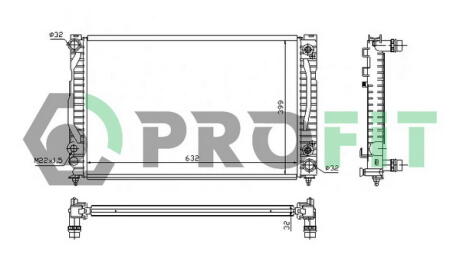 Радиатор ОЖ, шт PROFIT 0014A3