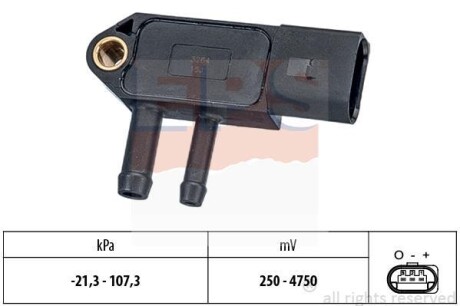 VW Датчик давления выхлопных газов T5, Passat, Tiguan, Crafter, 1,4-2,0TDI EPS 1.993.266