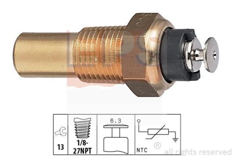 Датчик температури охолоджувальної рідини EPS 1.830.005