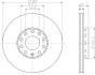 Диск тормозной перед.(вентил.) VW Passat AUDI 100/A4/A6 SKODA (288*25)(кр.2) MINTEX MDC768 (фото 1)