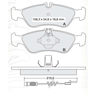 Тормозные колодки задн.(сист. ATE) DB Sprinter 95- VW LT35 97- DAFMI D148SM