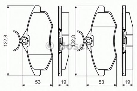 Тормозные колодки CITROEN C2/C3 ''F 1.1i-1,4i''03>> PR2 BOSCH 0986495268 (фото 1)